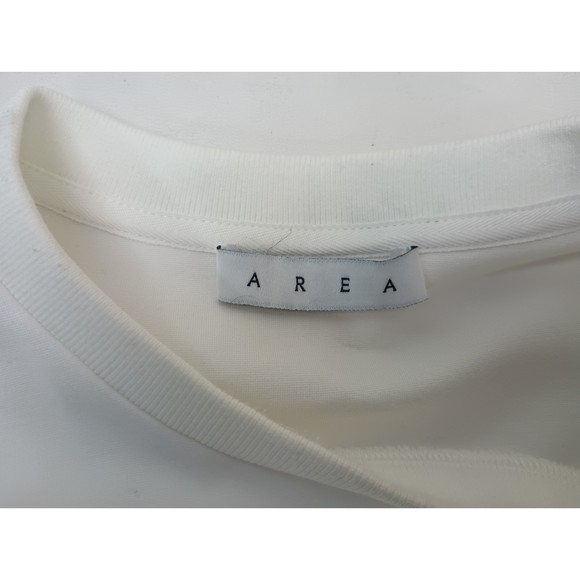 Area NYC Women's White Crystal Pyramid Cup Short Sleeve T-Shirt Size XS - Picture 10 of 10